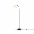 Modern Floor Lamp with Fabric Shade and Adjustable Height for Living Room 0