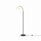 Modern Floor Lamp with Fabric Shade and Adjustable Height for Living Room 0