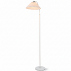 Modern Floor Lamp with Fabric Shade and Adjustable Height for Living Room 1