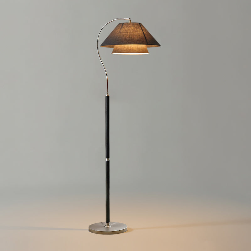 Modern Floor Lamp with Metal and Fabric Adjustable Shade for Living Room 11