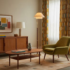 Modern Floor Lamp with Metal and Fabric Adjustable Shade for Living Room 3