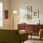 Modern Floor Lamp with Metal and Fabric Adjustable Shade for Living Room 5