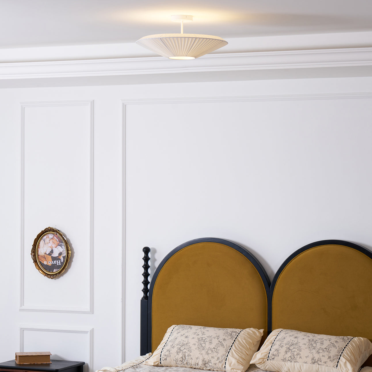 Modern Flush Mount Ceiling Light Fixture with Adjustable Brightness in White and Silver 6