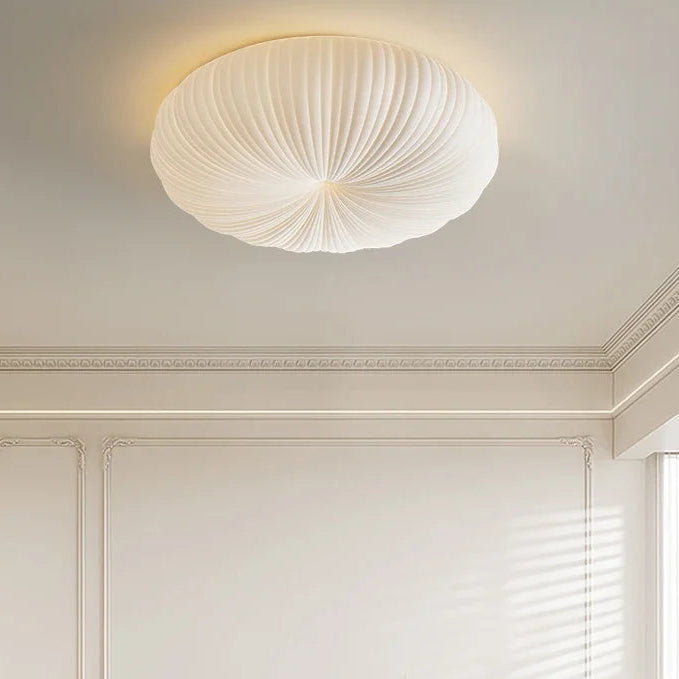 Modern Flush Mount Ceiling Light Fixture with Pleated Acrylic Design 0