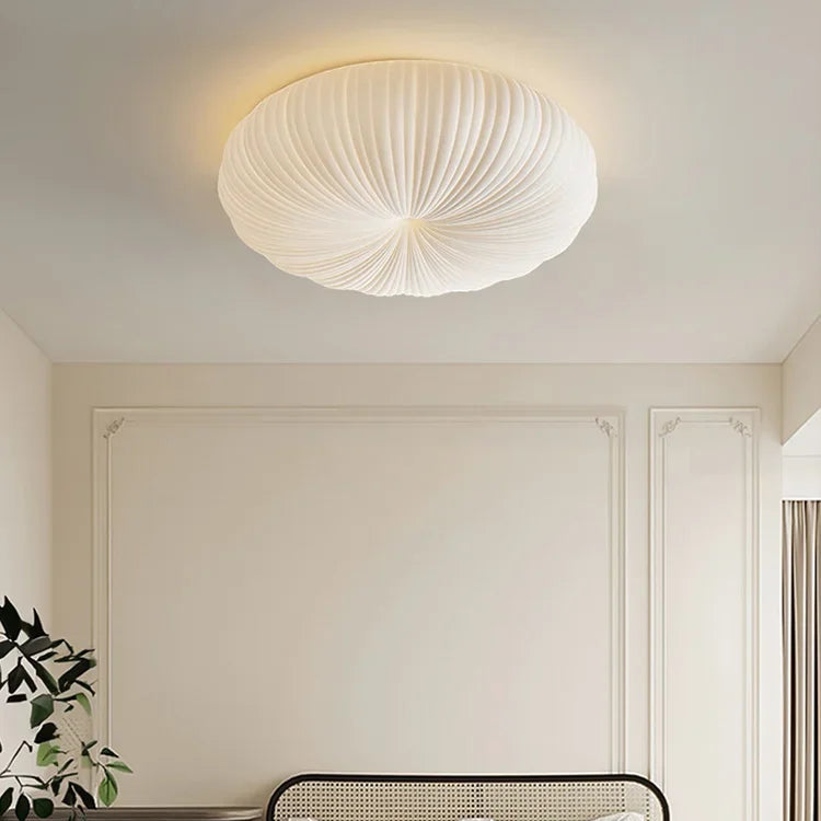 Modern Flush Mount Ceiling Light Fixture with Pleated Acrylic Design 2