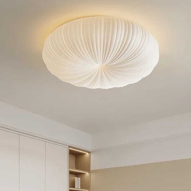Modern Flush Mount Ceiling Light Fixture with Pleated Acrylic Design 3