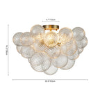 Modern Glass Bubble Chandelier Light with Brass Finish for Living Room 4