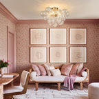 Modern Glass Bubble Chandelier Light with Brass Finish for Living Room 6