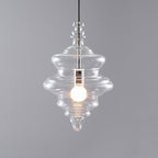 Modern Glass Pendant Light Fixture with Adjustable Height for Kitchen and Dining 0