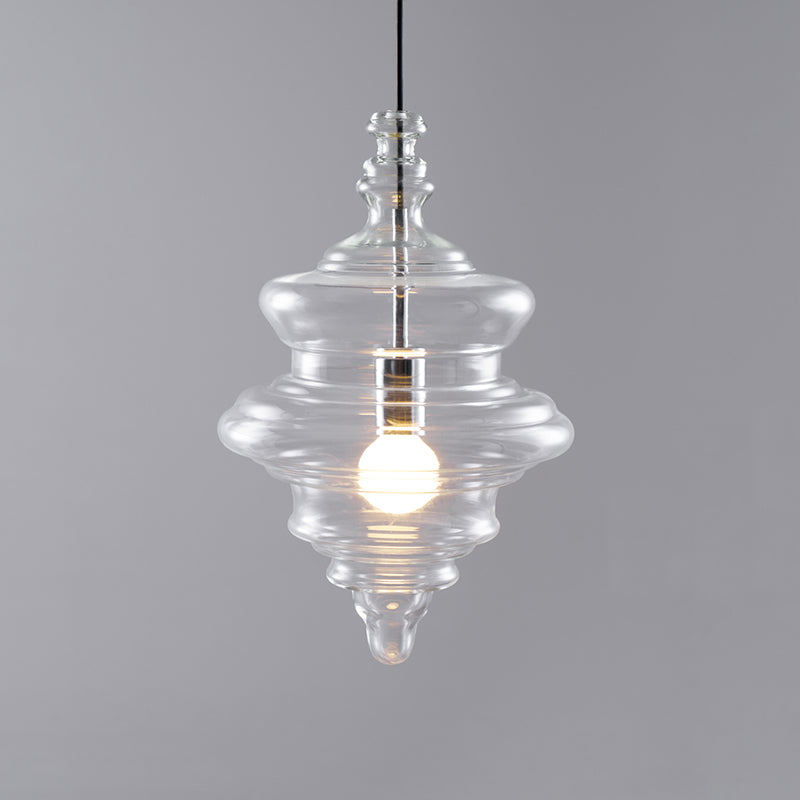 Modern Glass Pendant Light Fixture with Adjustable Height for Kitchen and Dining 0