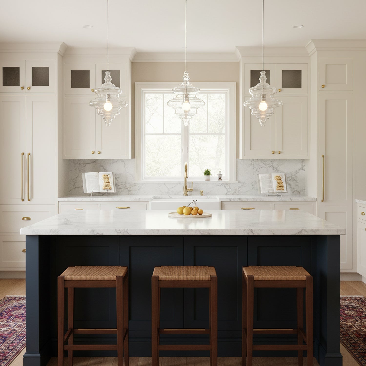 Modern Glass Pendant Light Fixture with Adjustable Height for Kitchen and Dining 6