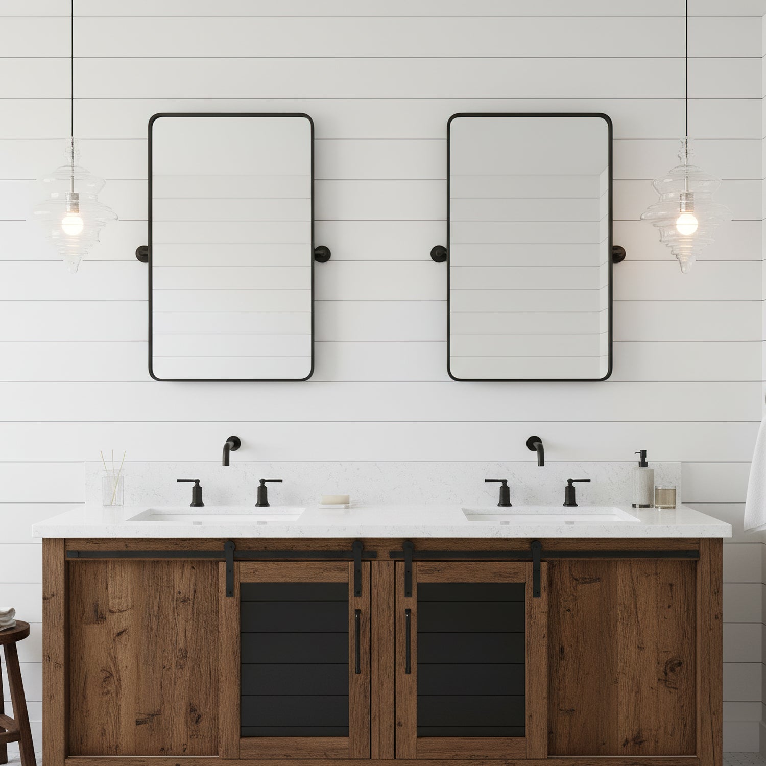 Modern Glass Pendant Light Fixture with Adjustable Height for Kitchen and Dining 8