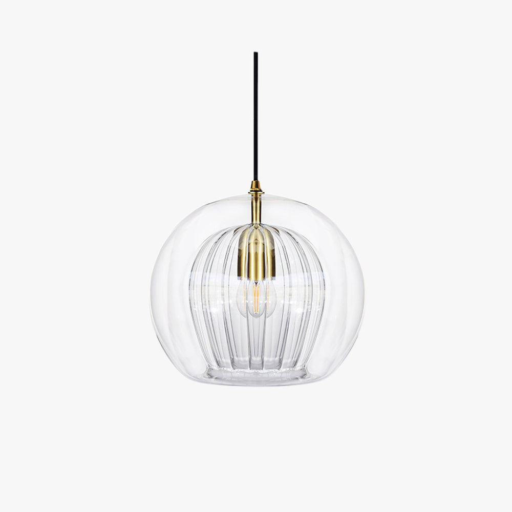 Modern Glass Pendant Light in Clear and Amber Shades for Kitchen and Dining 1