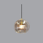 Modern Glass Pendant Light in Clear and Amber Shades for Kitchen and Dining 5