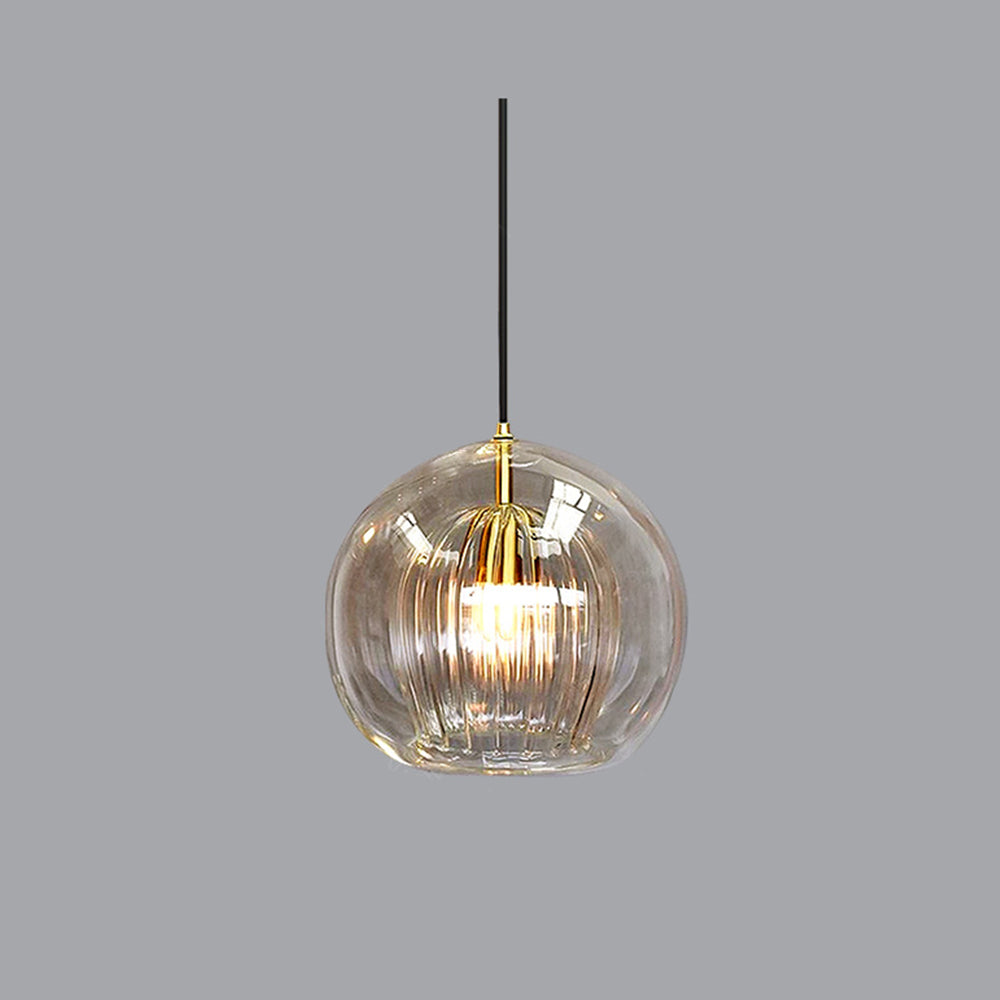 Modern Glass Pendant Light in Clear and Amber Shades for Kitchen and Dining 5