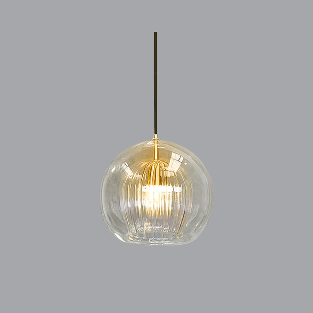Modern Glass Pendant Light in Clear and Amber Shades for Kitchen and Dining 6