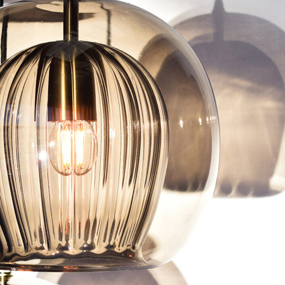 Modern Glass Pendant Light in Clear and Amber Shades for Kitchen and Dining 7