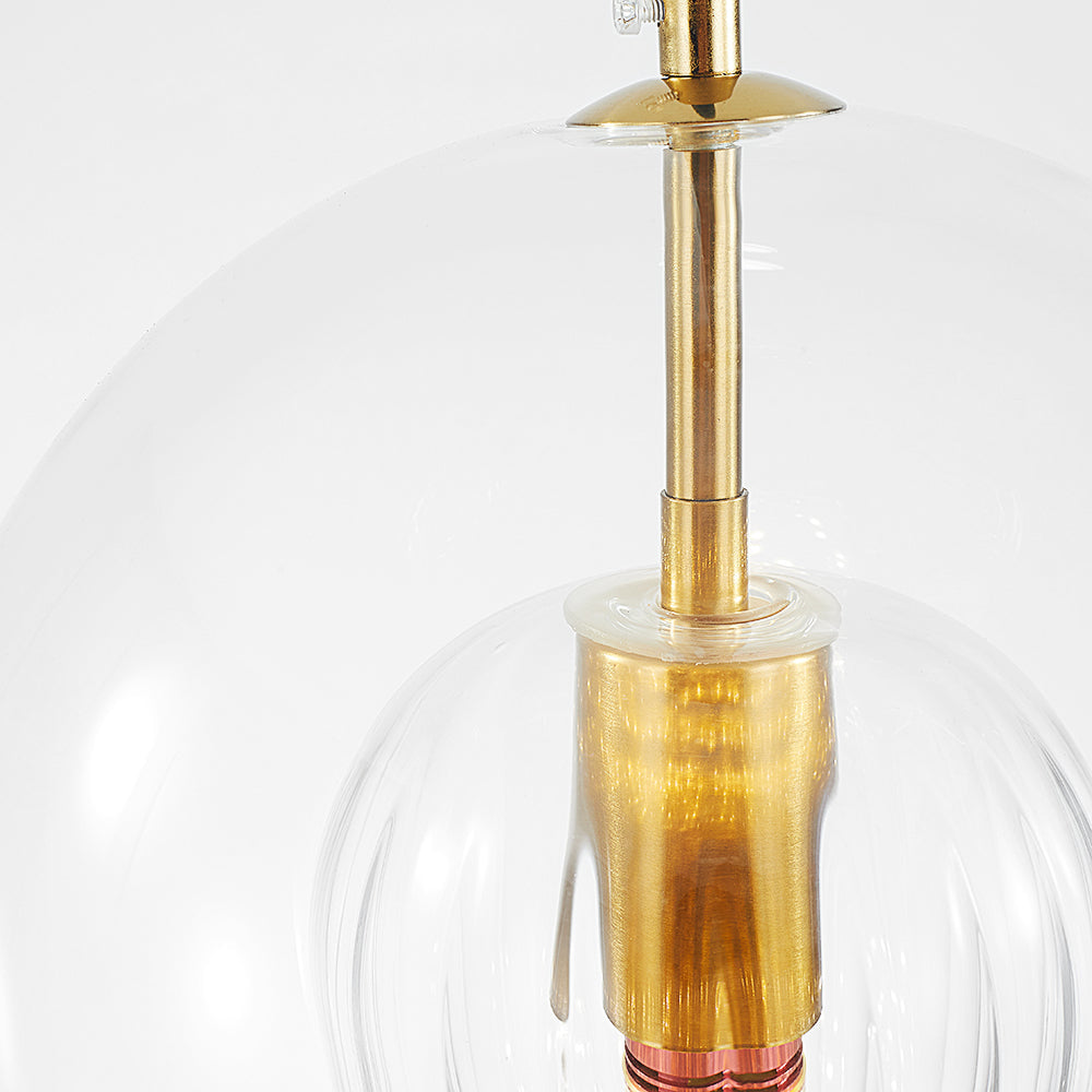 Modern Glass Pendant Light in Clear and Amber Shades for Kitchen and Dining 8