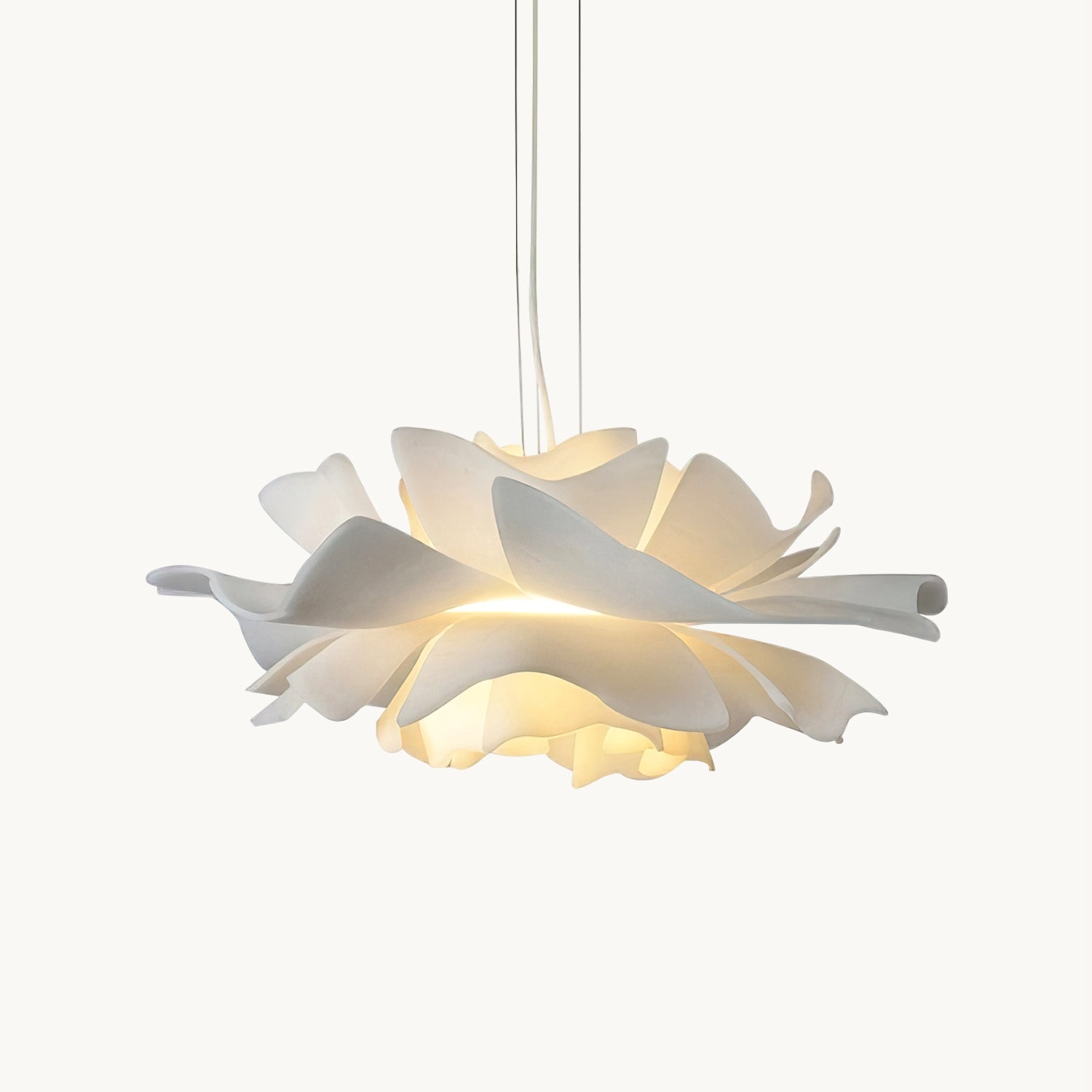 Modern Glass Pendant Light in Soft Ivory with Warm Accents for Kitchen Lighting 1