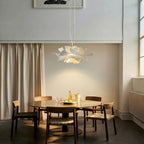 Modern Glass Pendant Light in Soft Ivory with Warm Accents for Kitchen Lighting 3