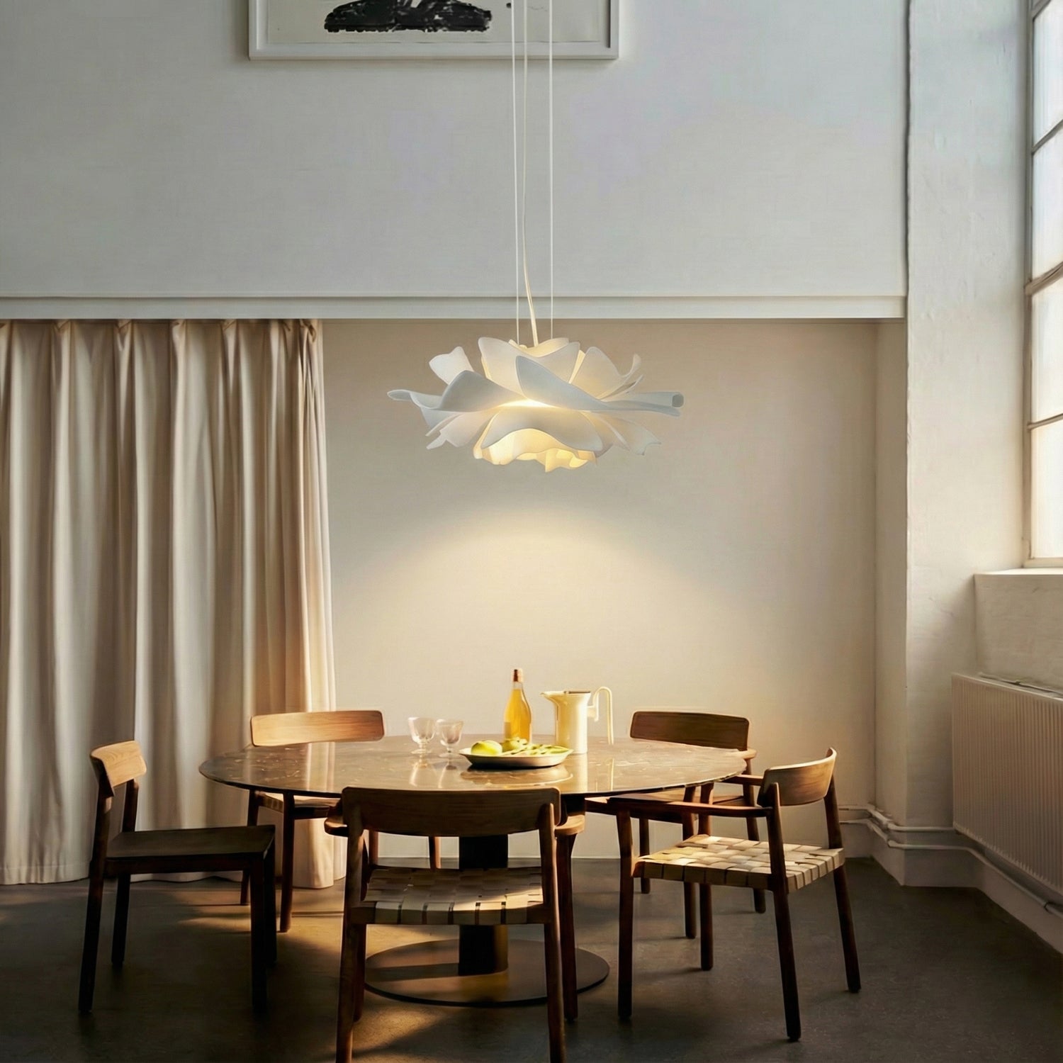 Modern Glass Pendant Light in Soft Ivory with Warm Accents for Kitchen Lighting 3