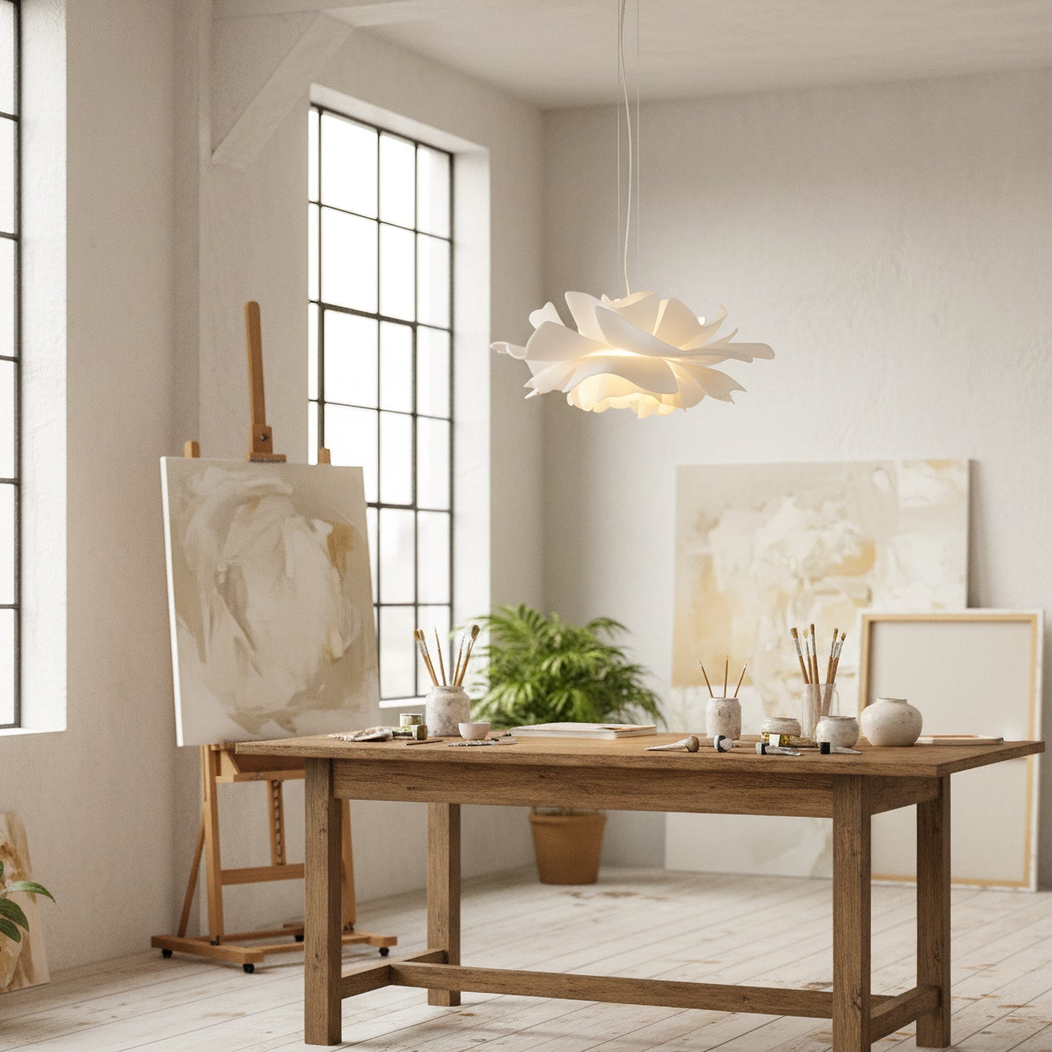 Modern Glass Pendant Light in Soft Ivory with Warm Accents for Kitchen Lighting 5