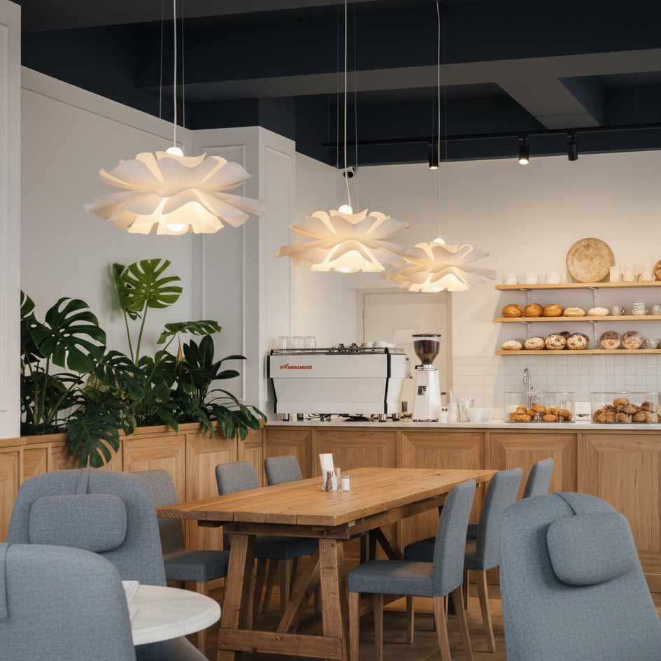Modern Glass Pendant Light in Soft Ivory with Warm Accents for Kitchen Lighting 6