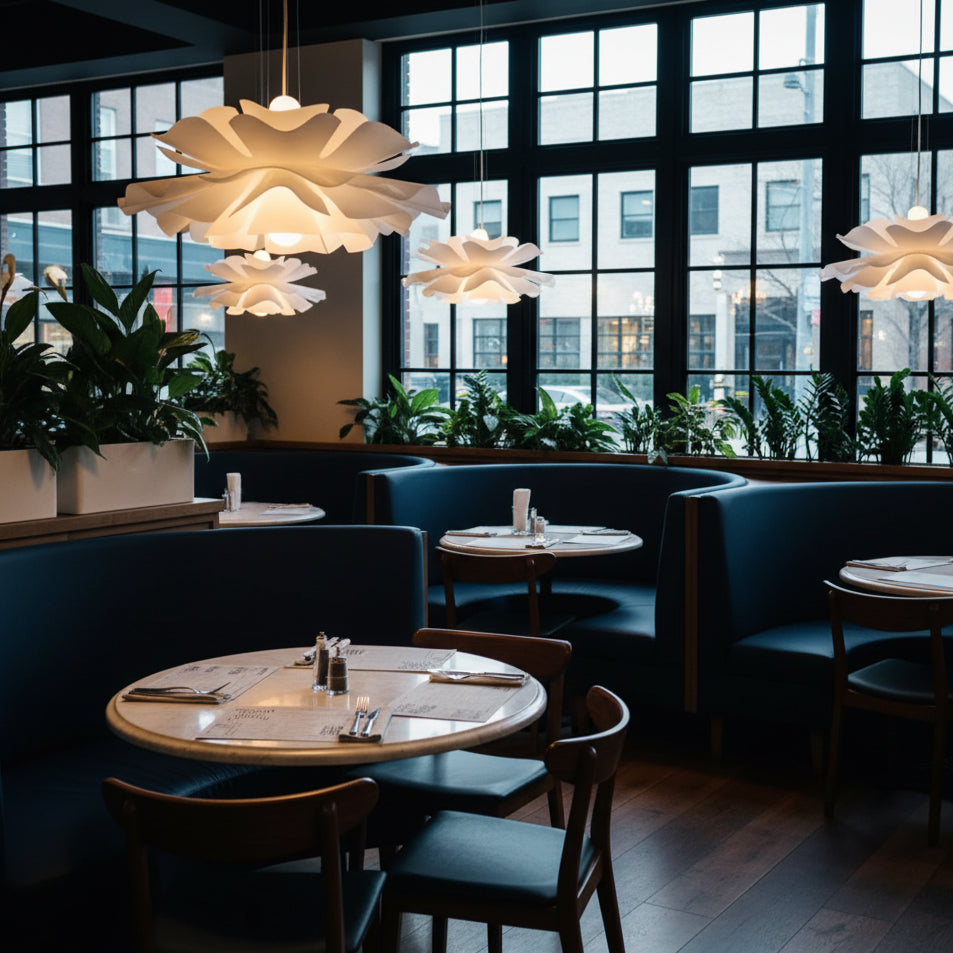 Modern Glass Pendant Light in Soft Ivory with Warm Accents for Kitchen Lighting 7