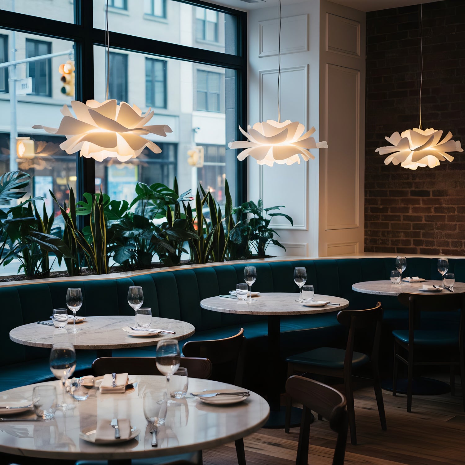 Modern Glass Pendant Light in Soft Ivory with Warm Accents for Kitchen Lighting 8
