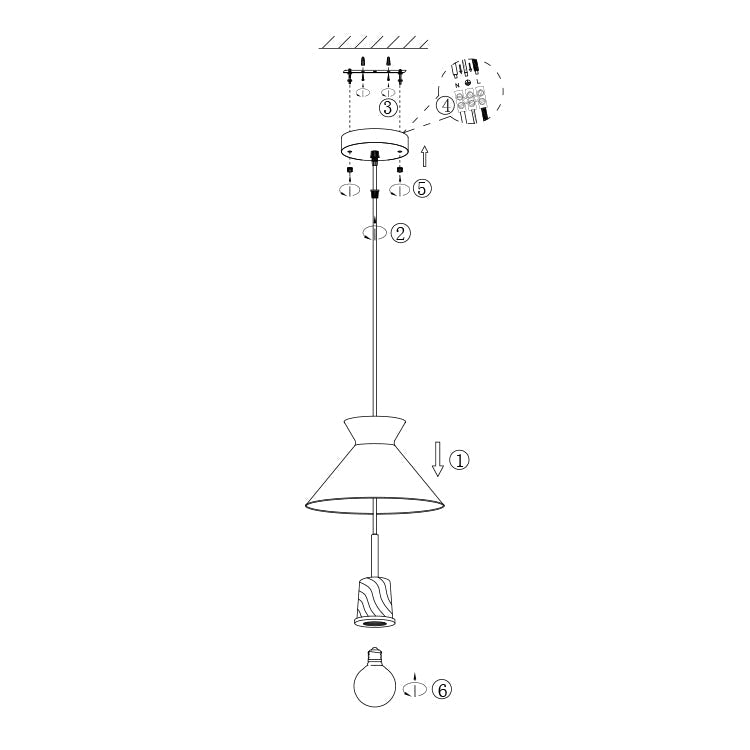 Modern Glass Pendant Light with Adjustable Cable for Kitchen Lighting 5