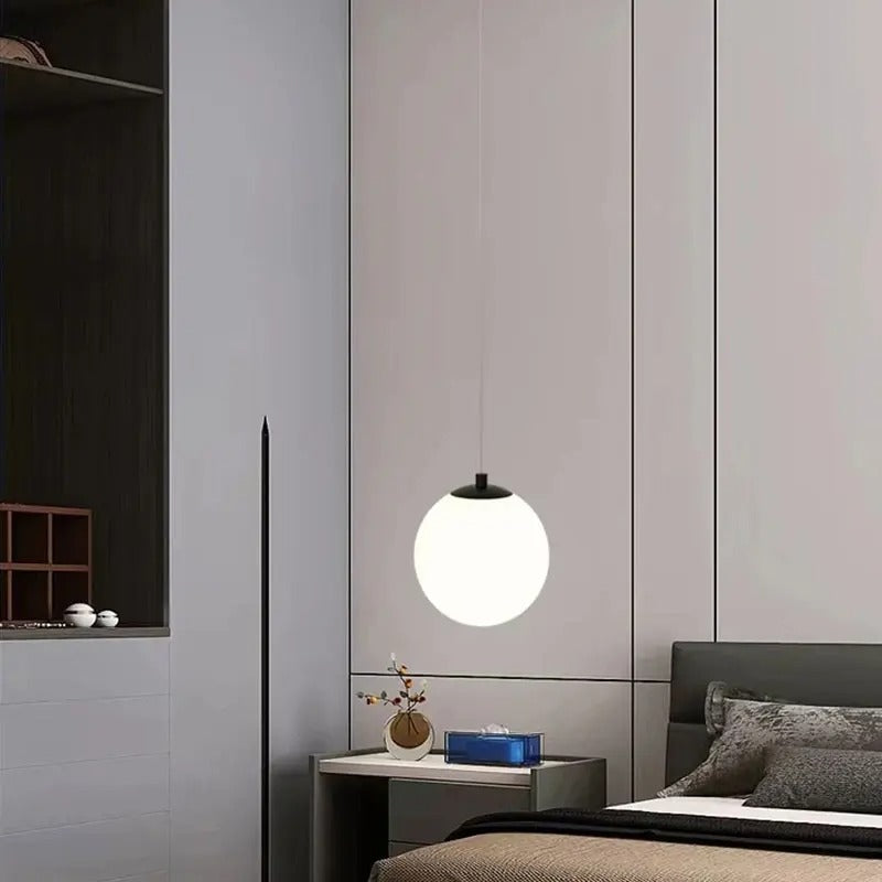 Modern Glass Pendant Light with Adjustable Hanging Wire for Kitchen and Dining 0