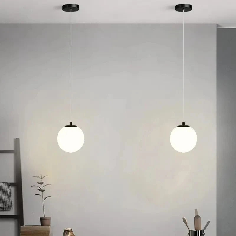 Modern Glass Pendant Light with Adjustable Hanging Wire for Kitchen and Dining 2
