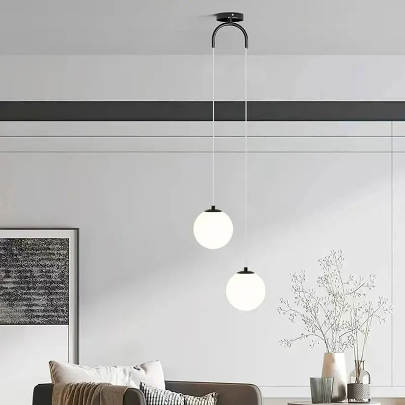 Modern Glass Pendant Light with Adjustable Hanging Wire for Kitchen and Dining 3