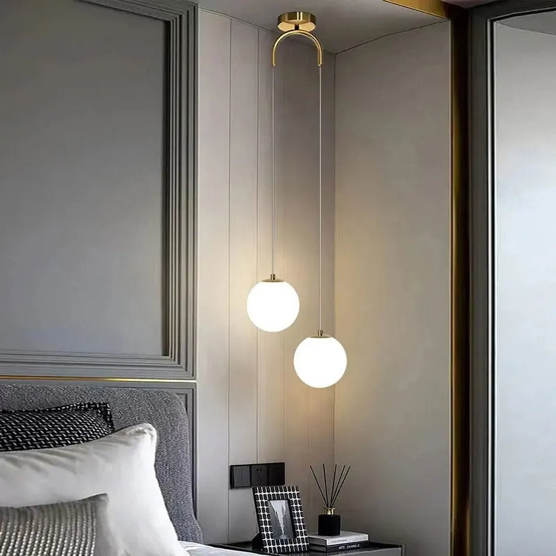 Modern Glass Pendant Light with Adjustable Hanging Wire for Kitchen and Dining 6