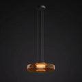 Modern Glass Pendant Light with Polished Metal Finish for Kitchen and Dining 0
