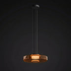 Modern Glass Pendant Light with Polished Metal Finish for Kitchen and Dining 0
