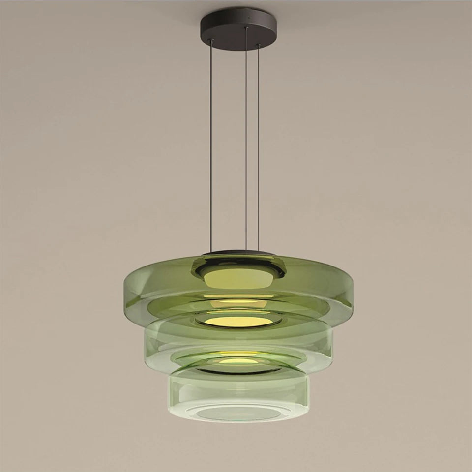 Modern Glass Pendant Light with Polished Metal Finish for Kitchen and Dining 4