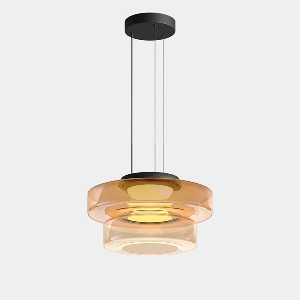 Modern Glass Pendant Light with Polished Metal Finish for Kitchen and Dining 5