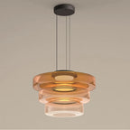 Modern Glass Pendant Light with Polished Metal Finish for Kitchen and Dining 6