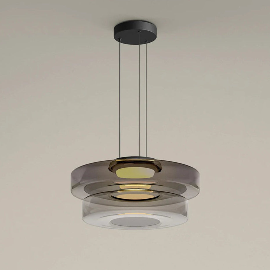 Modern Glass Pendant Light with Polished Metal Finish for Kitchen and Dining 8