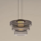 Modern Glass Pendant Light with Polished Metal Finish for Kitchen and Dining 9