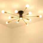 Modern Gold Ceiling Light Fixture with Globe Glass Shades for Kitchen 5