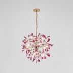 Modern Gold Chandelier Light with Natural Agate Accents for Dining Room 15