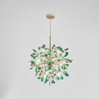 Modern Gold Chandelier Light with Natural Agate Accents for Dining Room 31