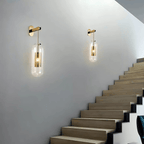 Modern Industrial Wall Light with Clear Glass Shade – Elegant Sconce for Living Rooms and Hallways 1