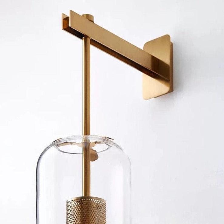Modern Industrial Wall Light with Clear Glass Shade – Elegant Sconce for Living Rooms and Hallways 7