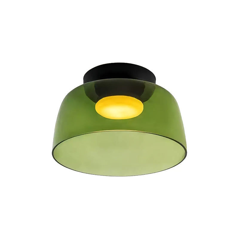 Modern LED Ceiling Light Fixture with Adjustable Brightness and Glass Design 0