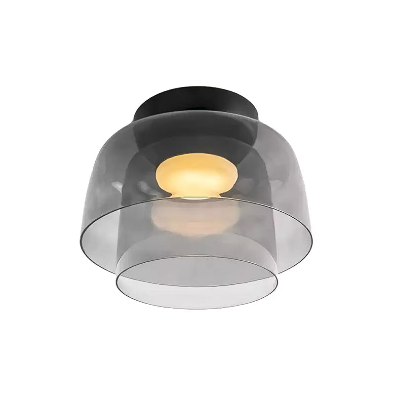 Modern LED Ceiling Light Fixture with Adjustable Brightness and Glass Design 10