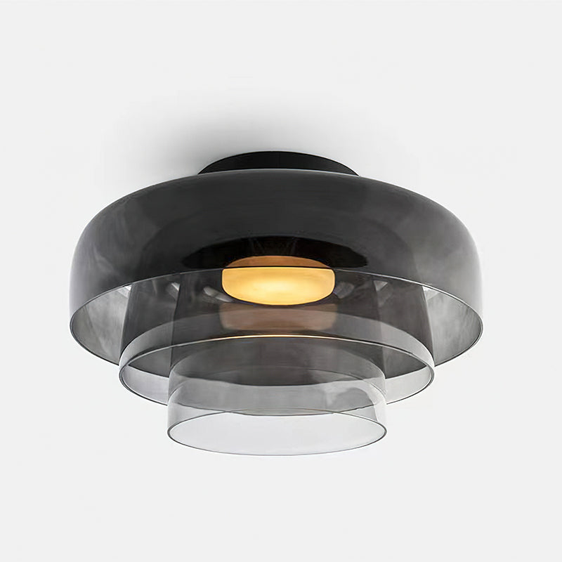 Modern LED Ceiling Light Fixture with Adjustable Brightness and Glass Design 12