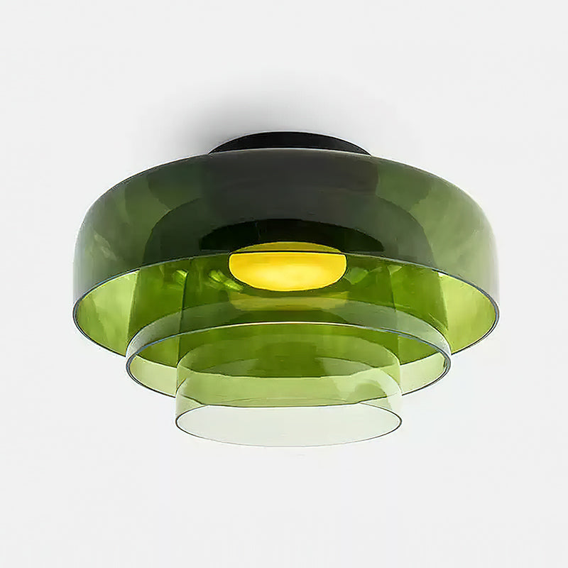 Modern LED Ceiling Light Fixture with Adjustable Brightness and Glass Design 14